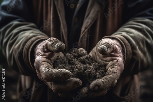 Farmer Hands with mothernature within