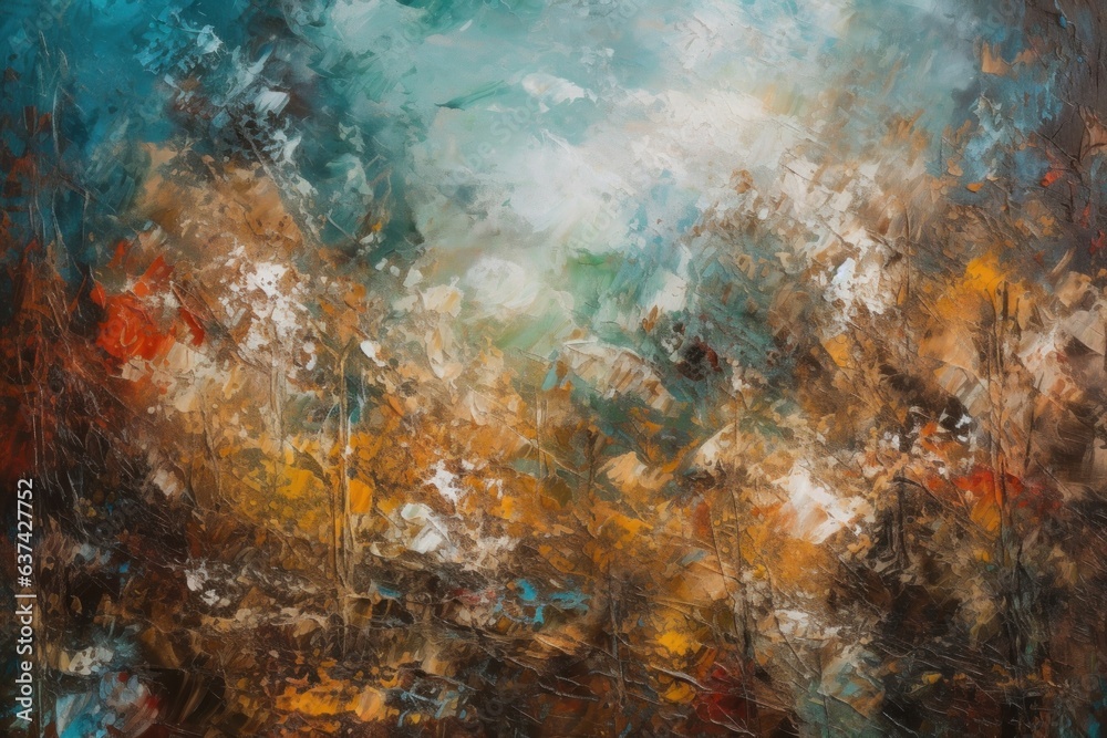 Obraz premium A vibrant and colorful landscape painting