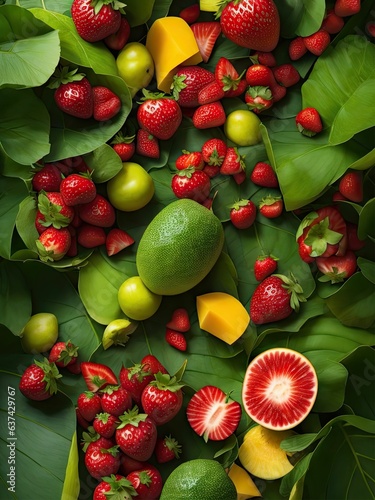 detailed view of fruits in green leaves  © HalilKorkmazer