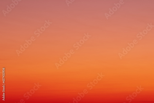 Sky gradient from orange to red sunset, photography nature sunset background