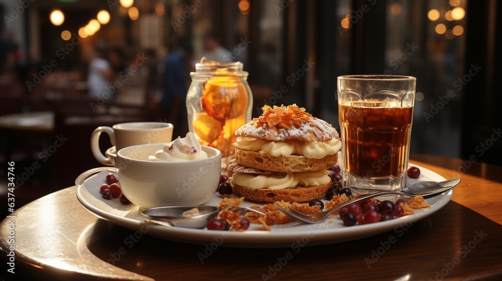 A close-up of an excellent breakfast in Paris. A close-up of an excellent breakfast in Paris.