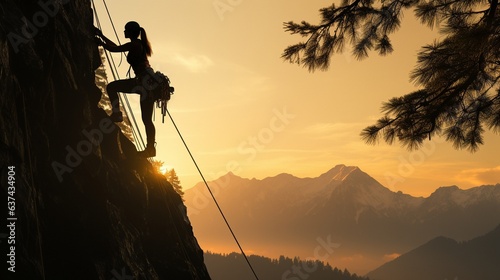 The Silhouette Climbing.