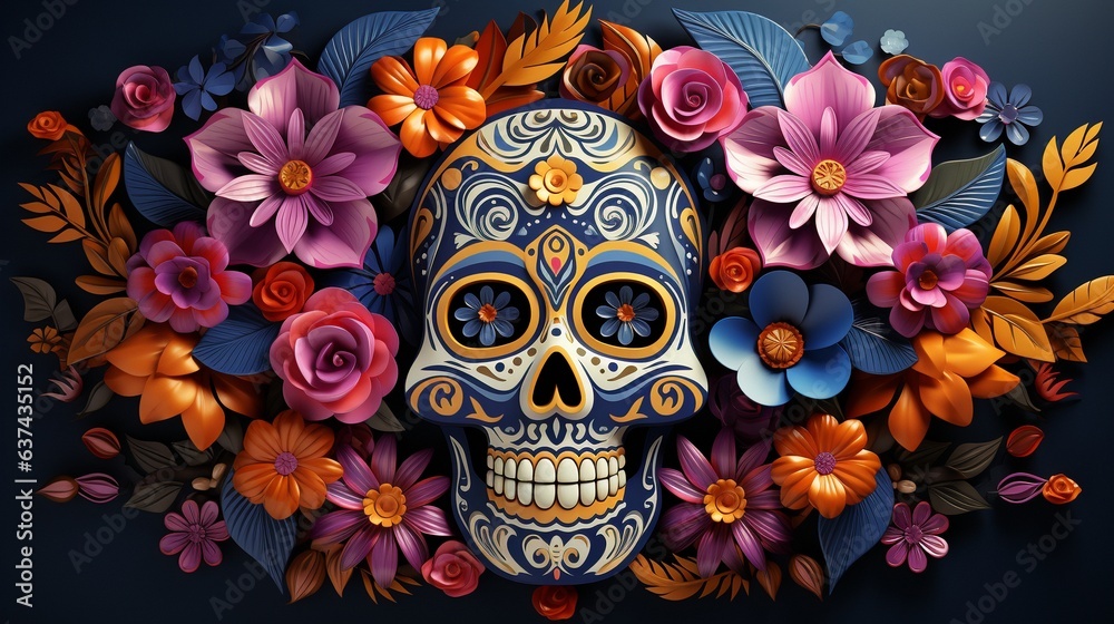 Background of the Dia de Muertos celebration. Background of the Dia de Muertos celebration.