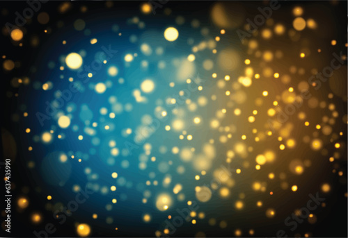 background of abstract glitter lights. blue, gold and black. de focused. © Shariq .B