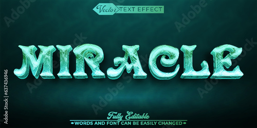 Fototapeta Naklejka Na Ścianę i Meble -  Luxury Elegant Miracle Vector Editable Text Effect Template