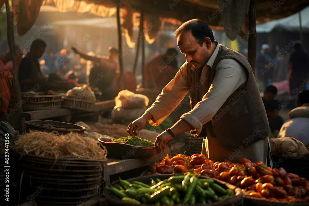 Fototapeta premium Vegetables in the market