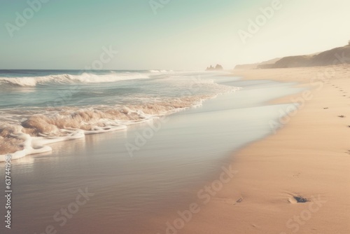 Footprints on a sandy beach