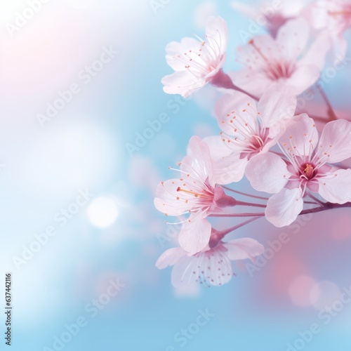 Cherry blossoms in full blooming background