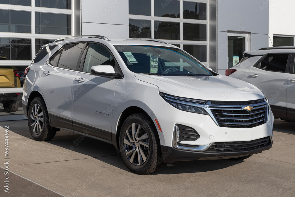 Chevrolet Equinox display at a dealership. Chevy offers the Equinox in ...