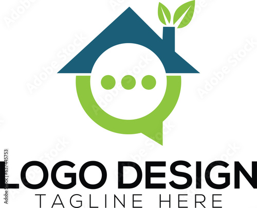 Chat house logo