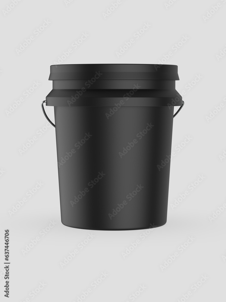 Plastic Paint Bucket For Mockup Blank Template Design And Branding, 3d illustration. Plastic Paint Bucket For Mockup Blank Template Design And Branding, 3d illustration.