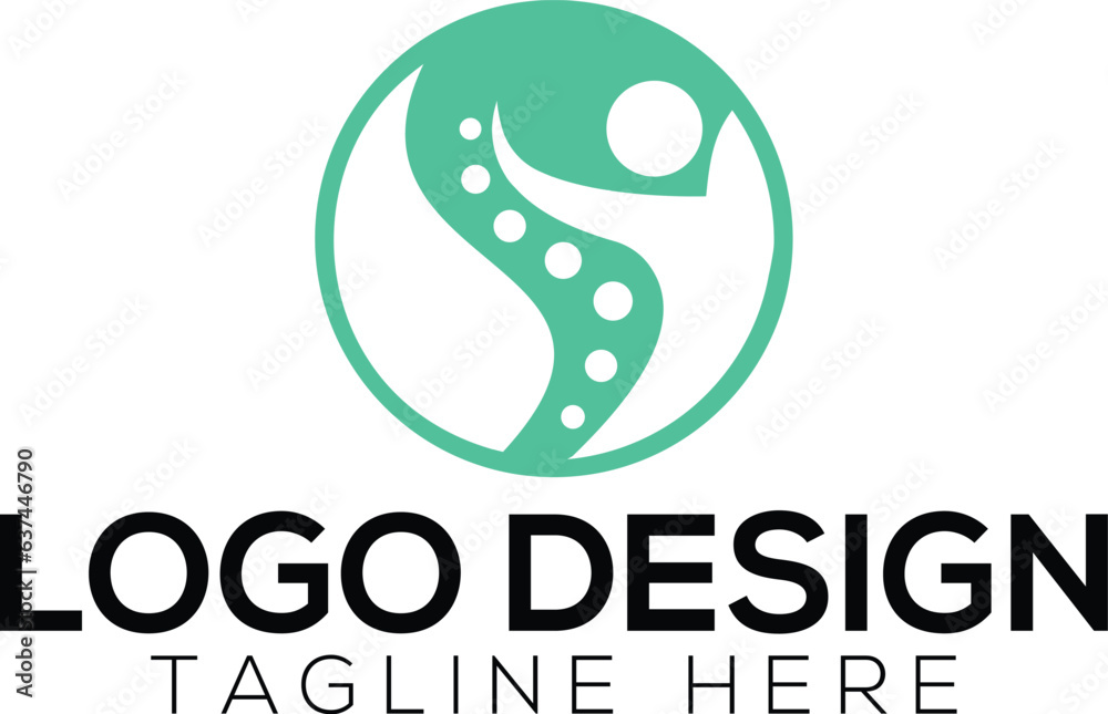 Flat physiotherapy logo Flat physiotherapy logo