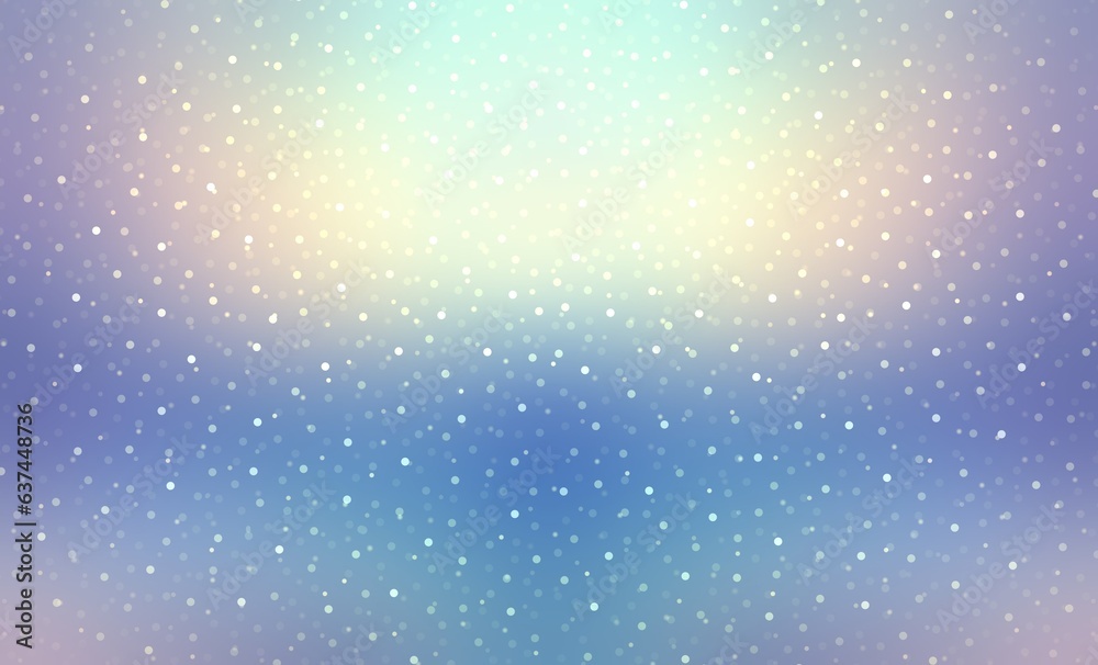 Christmas glitter blue holographic background. Winter holidays sparkle airy illustration.
