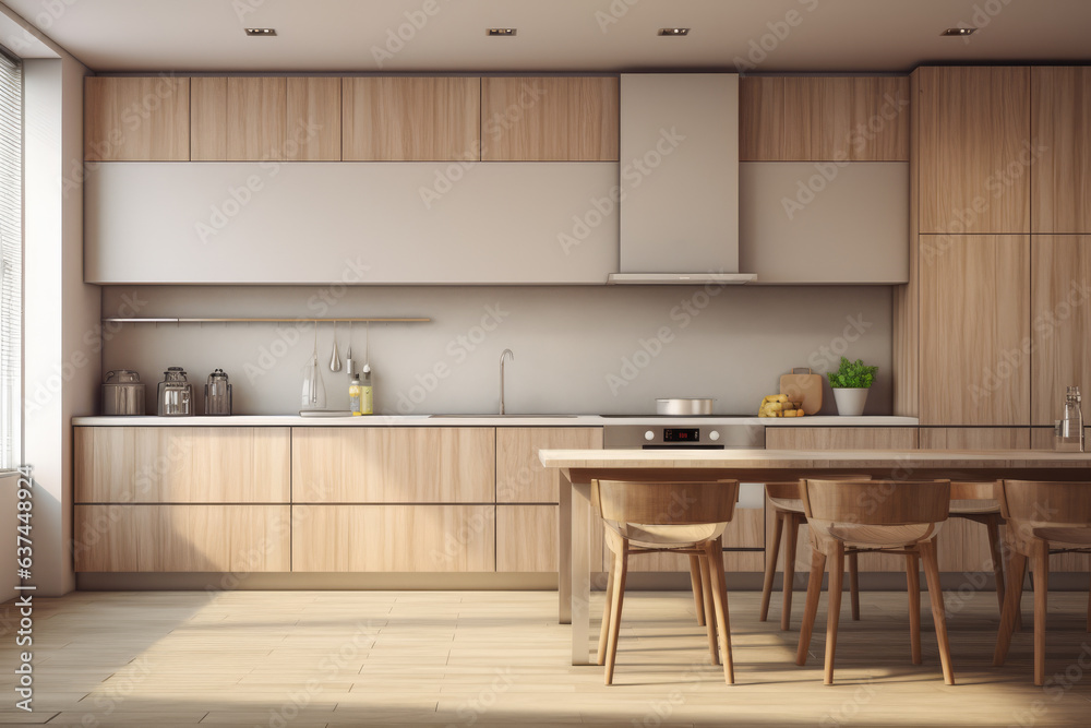 Fototapeta premium Luxury Kitchen Interior. 