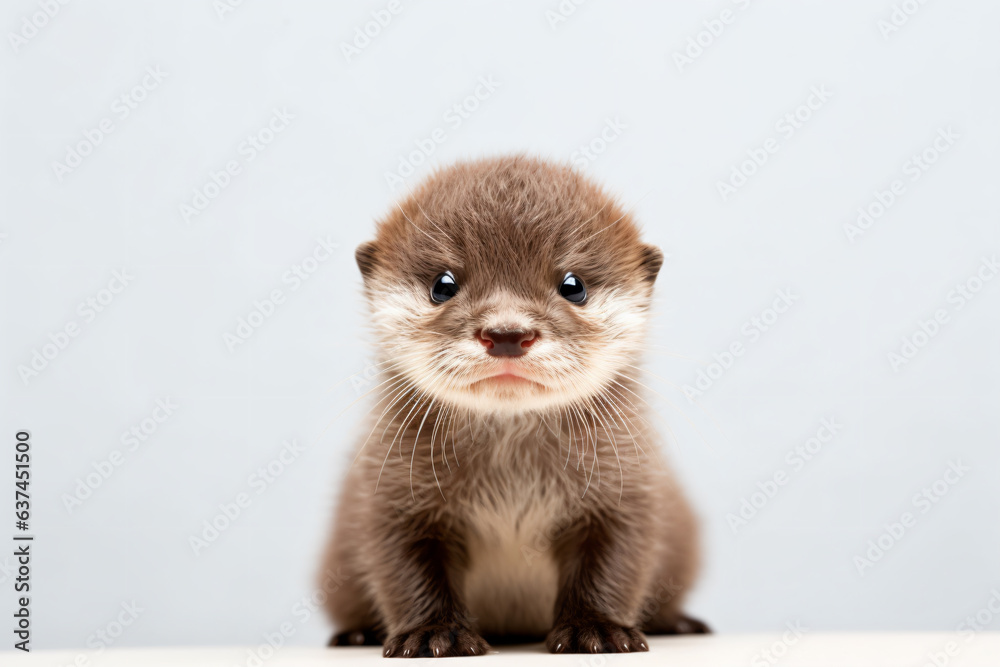 a small otter sitting on top of a table