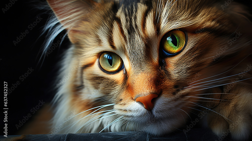 portrait of a cat.Generative Ai portrait of a cat.Generative Ai