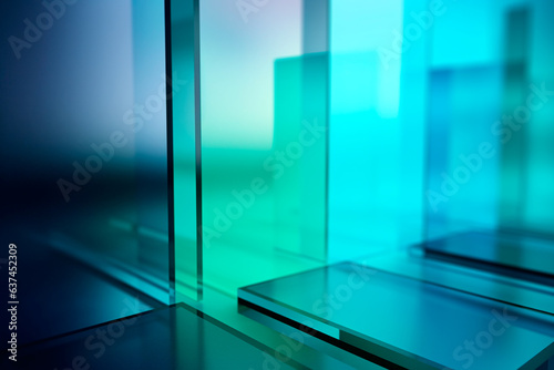 Abstract glass dark blue background