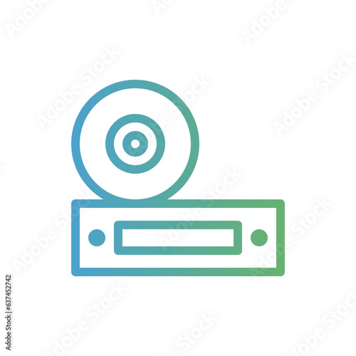 dvd player gradient icon