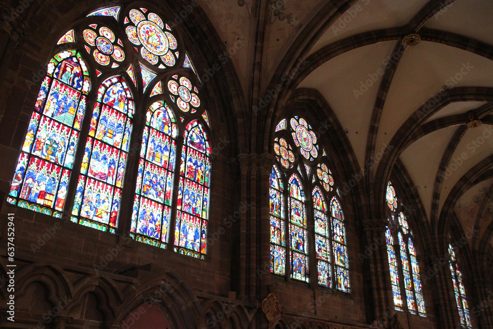 notre-dame cathedral in strasbourg in alsace (france)