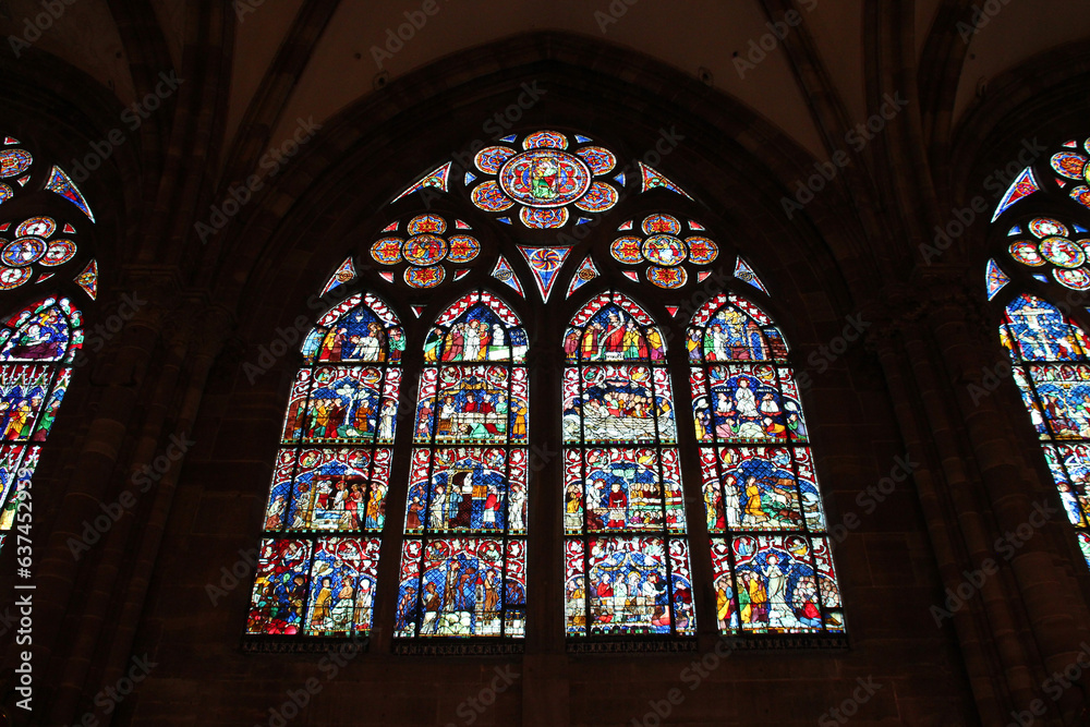 notre-dame cathedral in strasbourg in alsace (france)