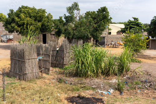 Reed Material Latrines Providing Basic Outdoor Sanitation in the Yard