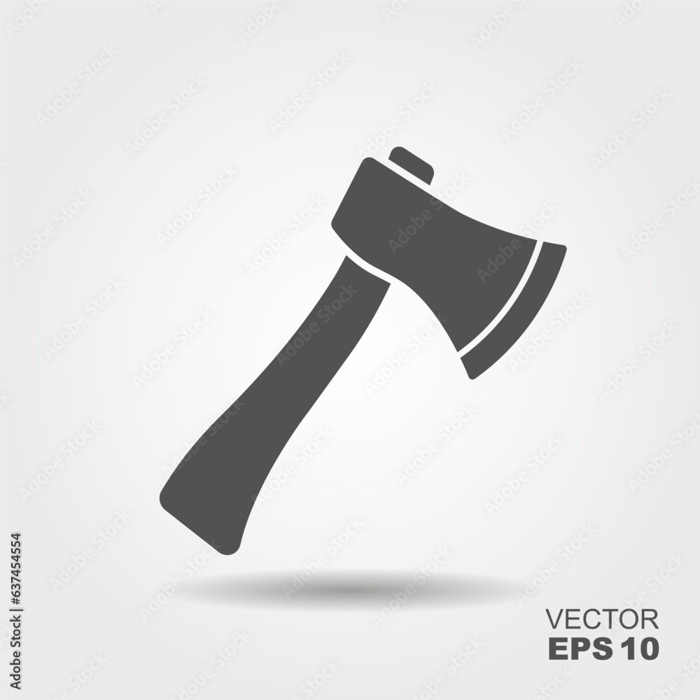 Axe Vector flat Icon. Simple Illustration with shadow Axe Vector flat Icon. Simple Illustration with shadow