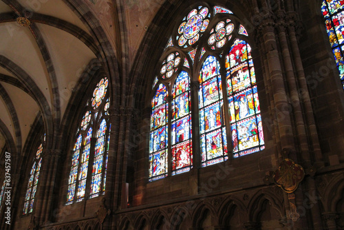 notre-dame cathedral in strasbourg in alsace (france)