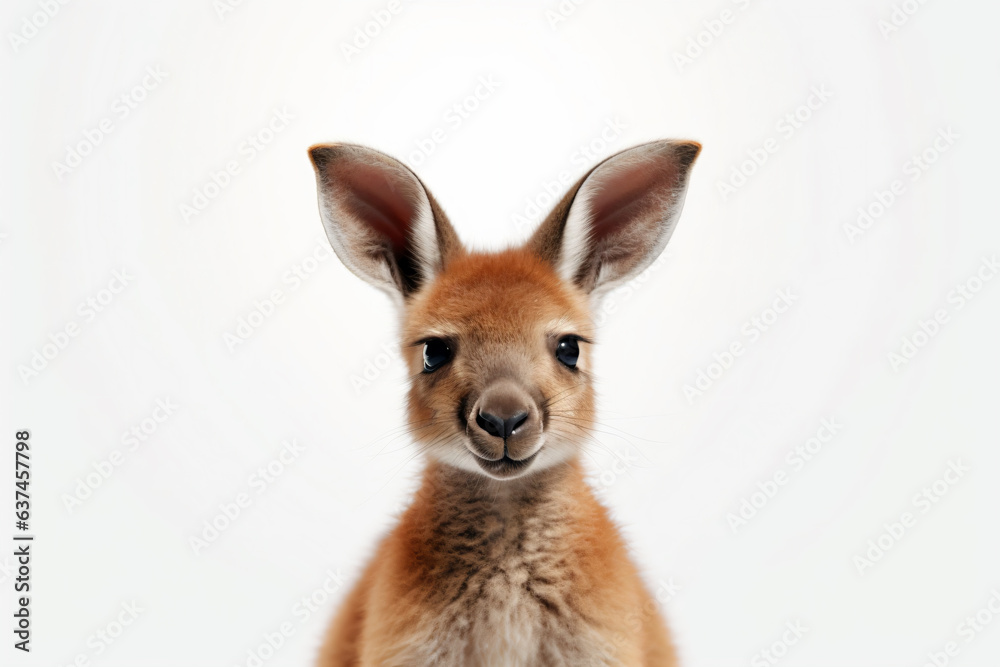 Fototapeta premium a kangaroo standing up with its head turned