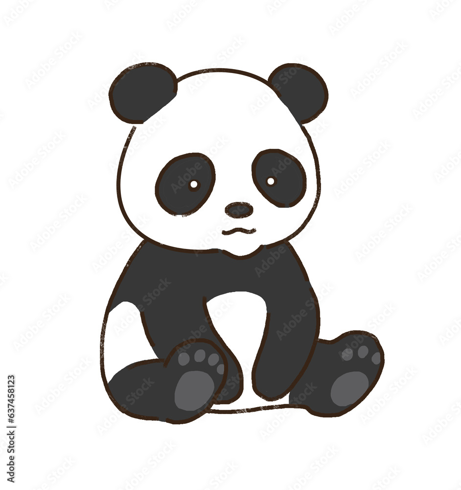 Fototapeta premium パンダのかわいいイラスト