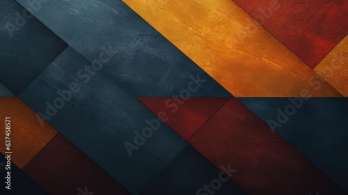 Blue  red and golden geometric background