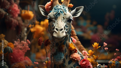 giraffe leaving  a fantasy  © Vectors.in
