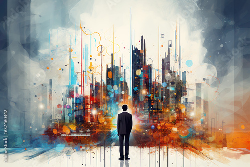 abstract Business digital transformation (Generative AI)