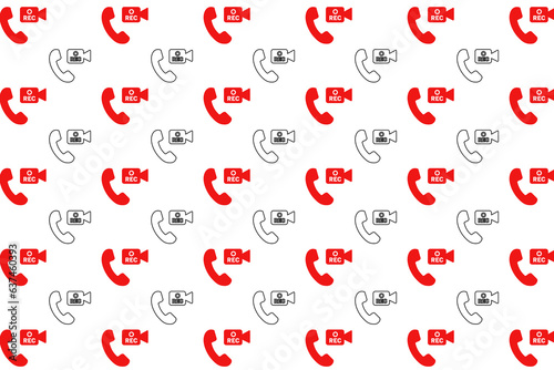 Abstract Video Call Record Pattern Background