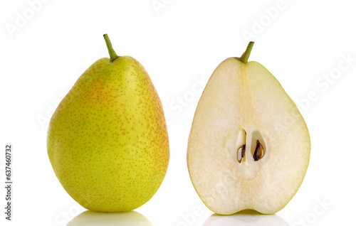 Fresh  pear fruit isolated on the white background