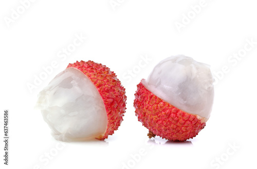 Lychee fruit isolated on white background