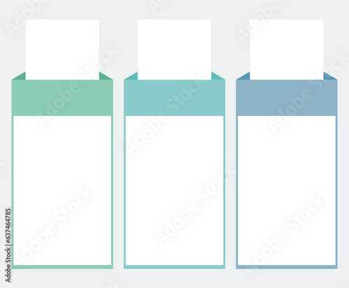 3 options infographics web vector template
