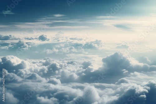 A cloudy sky with various shapes and sizes of clouds © Marius