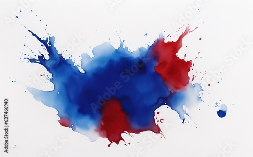 red and blue paint splashes