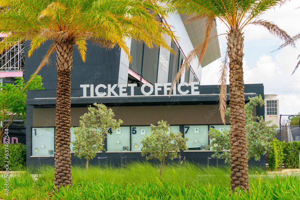 Ticket Office Box At The DRV PNK Stadium Home Of The Inter Miami CF Ticket office box at the drv pnk stadium home of the inter miami cf