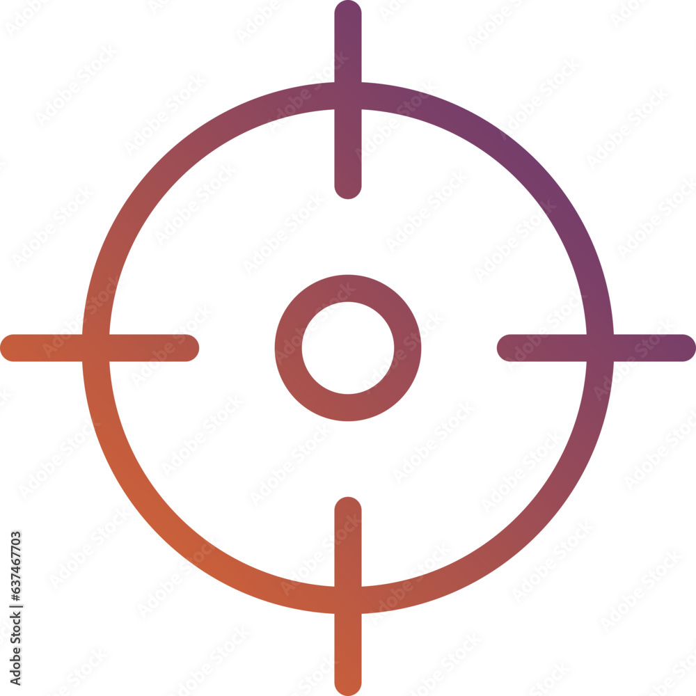 Target Basic Simple Black  Icon