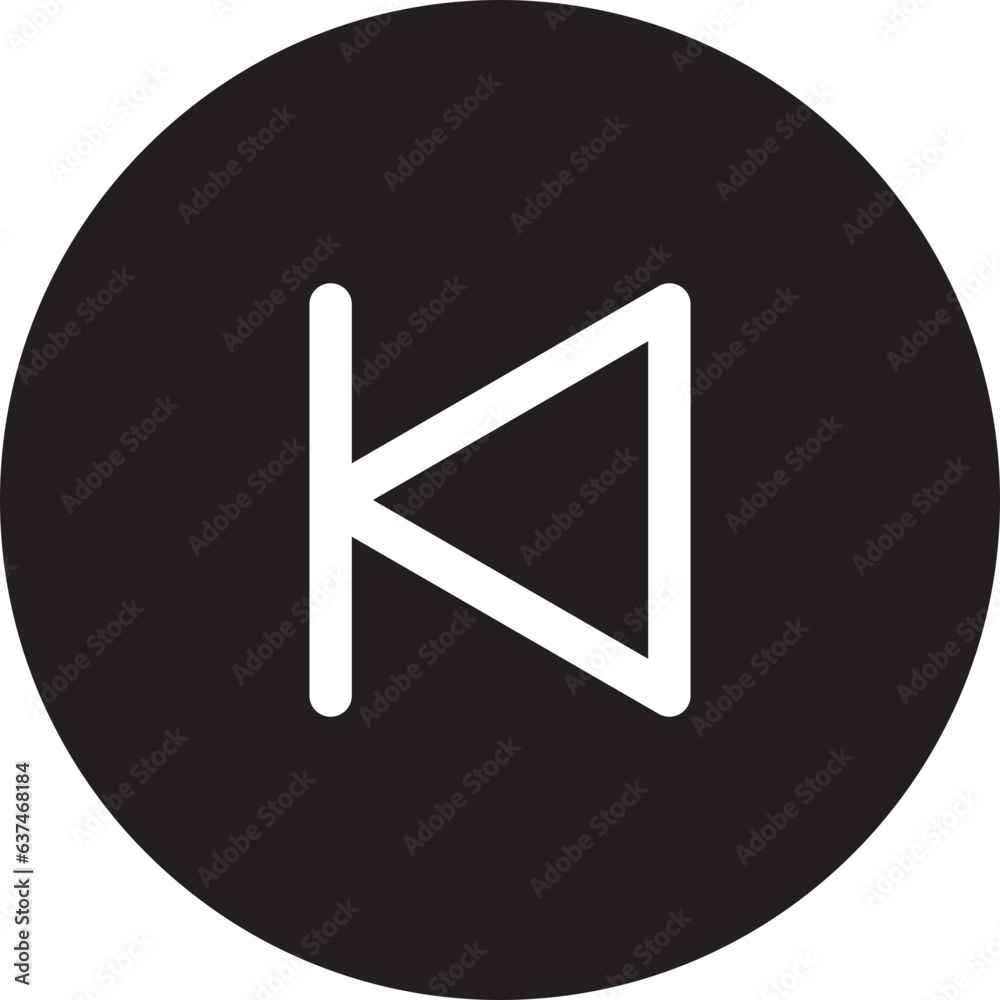 Backward Basic Simple Black Icon Backward Basic Simple Black Icon