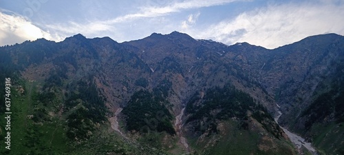 panorama of the mountains in autumn