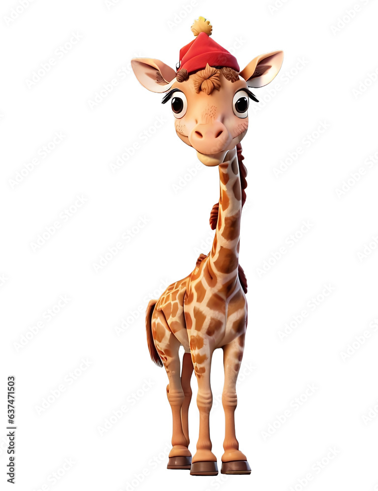 Giraffe Family Svg Png Clipart Art Print, baby giraffe santa hat ornament svg png christmas scene svg safari svg giraffe baby shower
