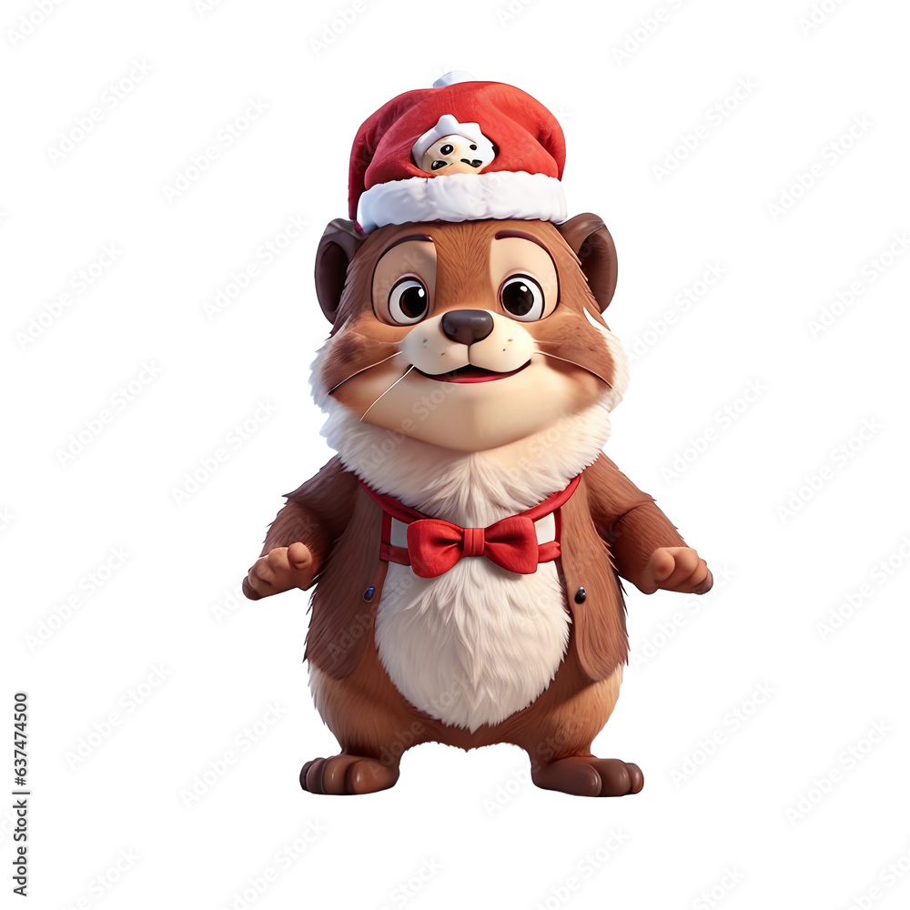 Funny Cute Christmas Beaver ornament svg print, baby beaver png clipart vector silhouette woodland animals shirt design Funny Cute Christmas Beaver ornament svg print, baby beaver png clipart vector silhouette woodland animals shirt design