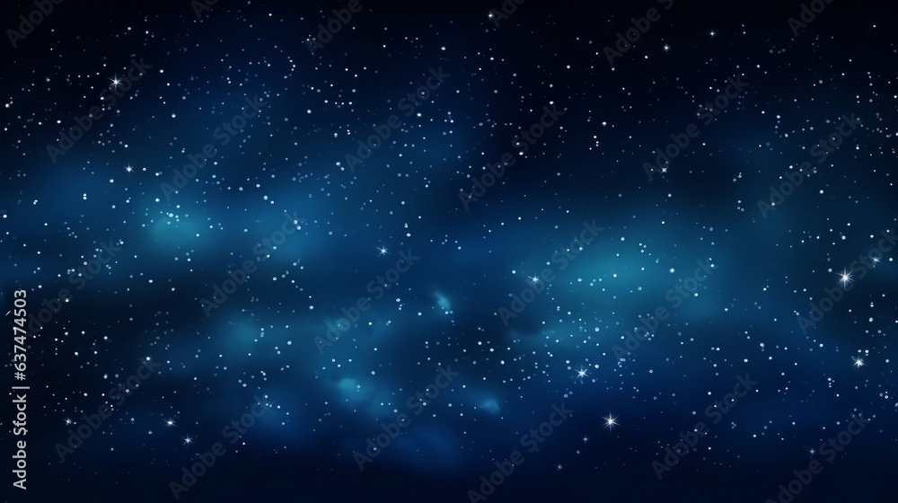 Obraz premium Night starry sky, dark blue space background with stars generative ai