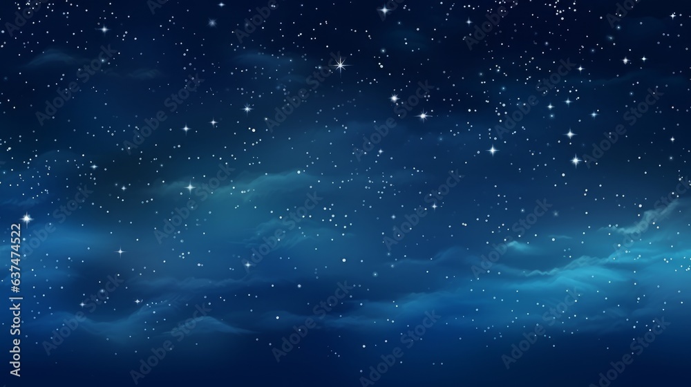 Fototapeta premium Night starry sky, dark blue space background with stars generative ai