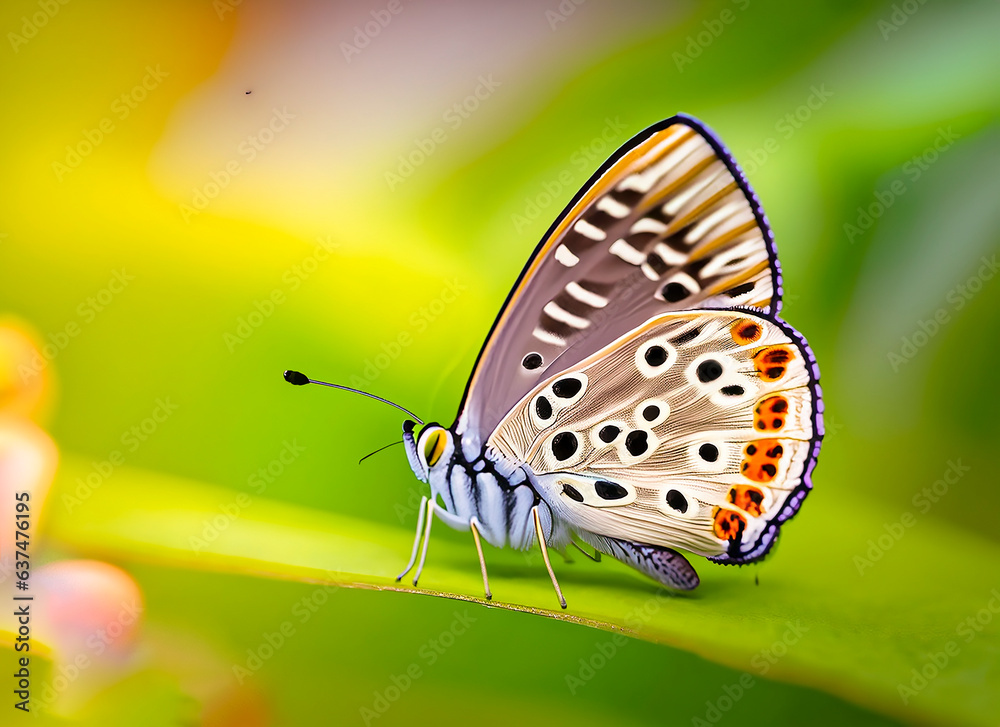 Obraz premium butterfly on a green background