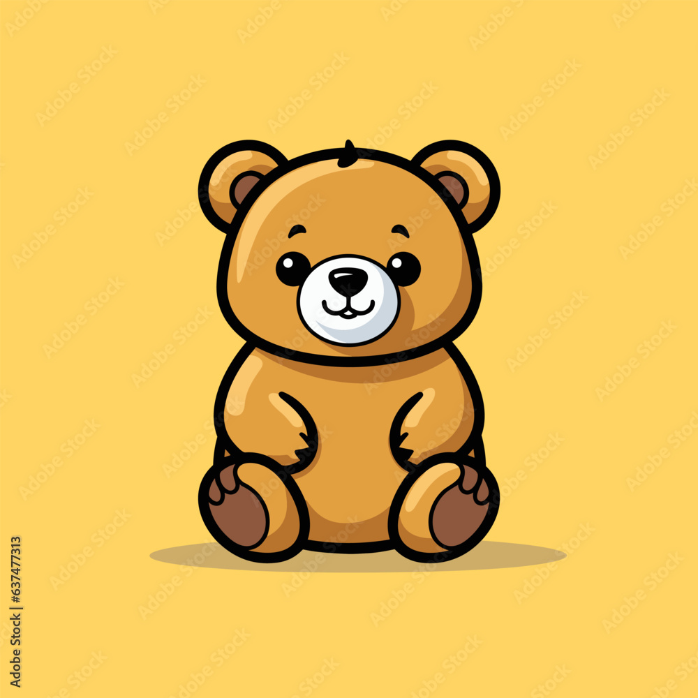 Bear. Bear hand-drawn comic illustration. Cute vector doodle style cartoon illustration. Bear. Bear hand-drawn comic illustration. Cute vector doodle style cartoon illustration.