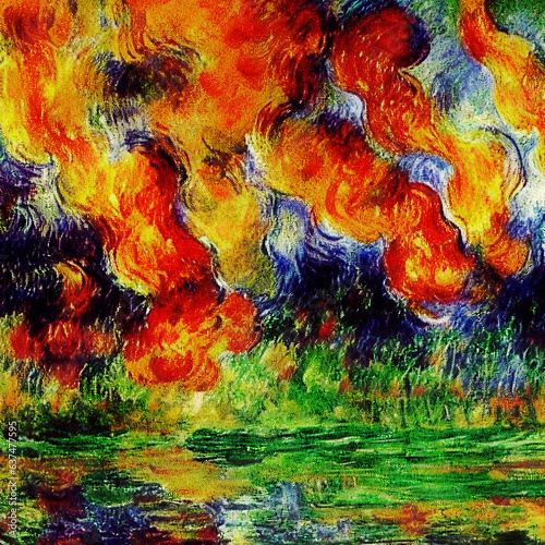 Abstract Fire Background Abstract art background