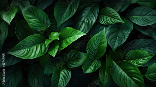 Green foliage, textured leaves